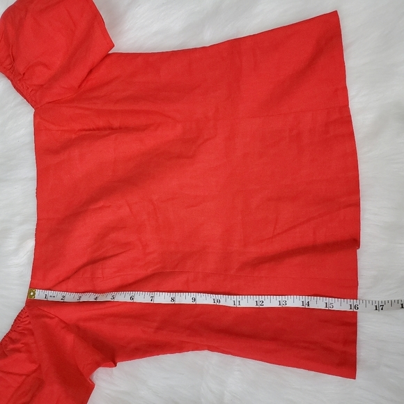 Gianni Bini Cold Shoulder Side-Zip Blouse Red Size 8 - Picture 4 of 12